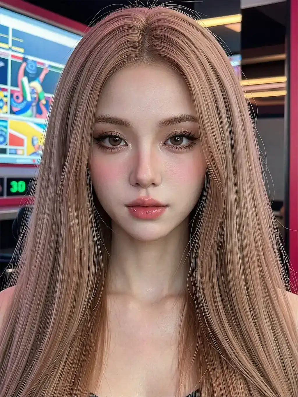 Fictional AI character in a study, glasses pushed up, mid-sentence